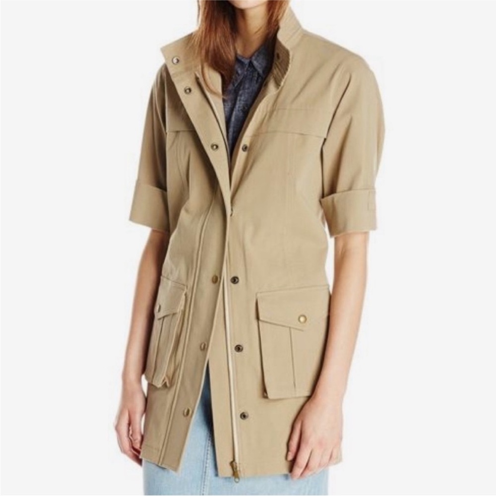Rebecca Minkoff Lorena Jacket Short Sleeve Trench coat Utility safari xs